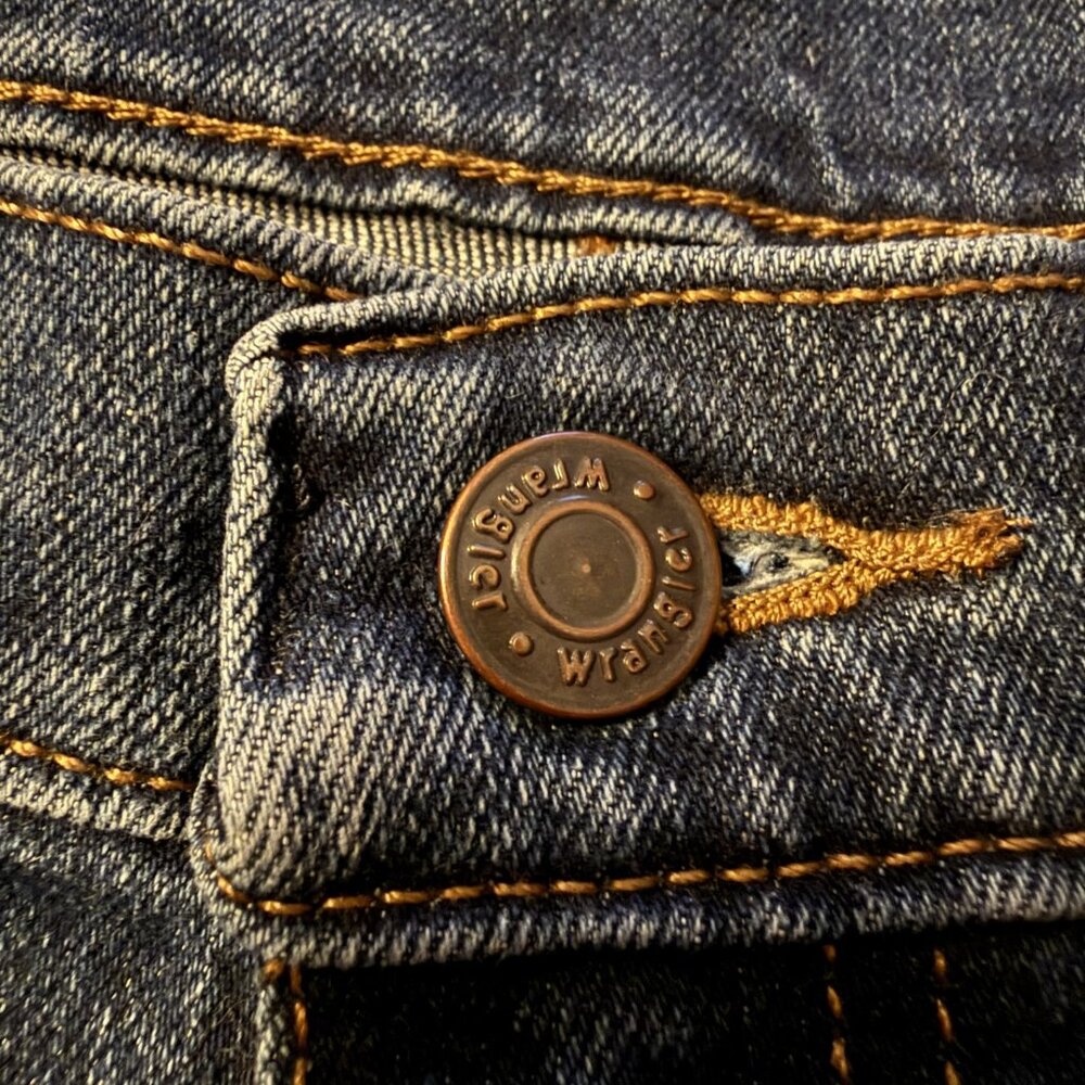 Wrangler Five Star Premium Men's Relaxed Fit Blue Jeans 30x30 Dark Wash Stretch - Picture 5 of 10
